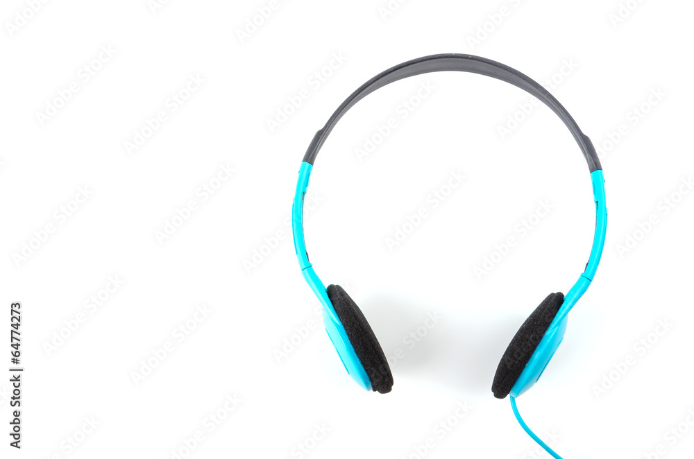 Headphone isolated white background