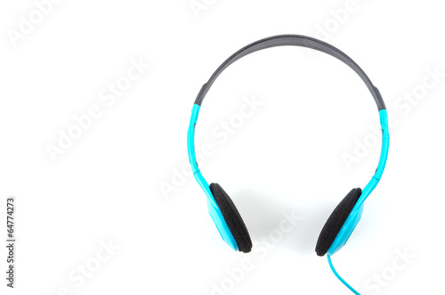 Headphone isolated white background