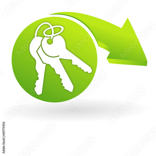 clef sur web symbole vert