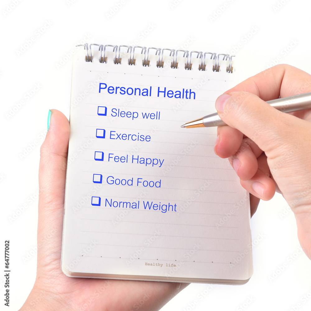 Personal health check. Personal health check.