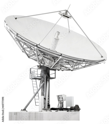 Large satellite dish parabolic antenna designed for transatlanti