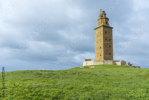 Tower of Hercules in A Coruna  Galicia  Spain.