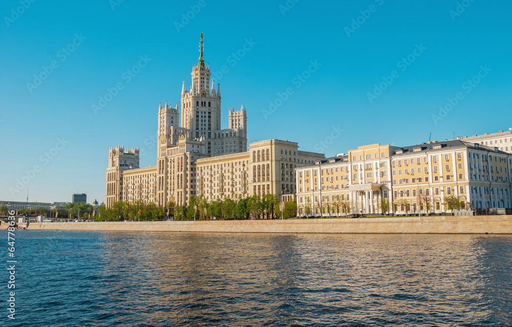 High-rise building on Kotelnicheskaya Embankment in Moscow