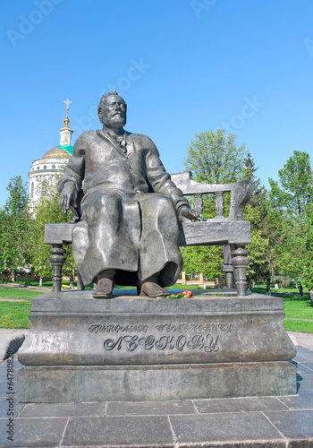 Russia, Orel. Monument to the writer Nikolai Leskov