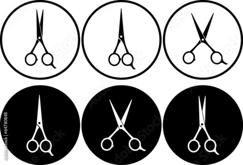 black scissors in frame