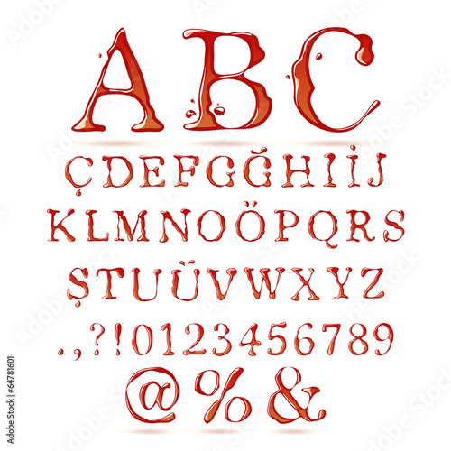 Ketchup alphabet upper case