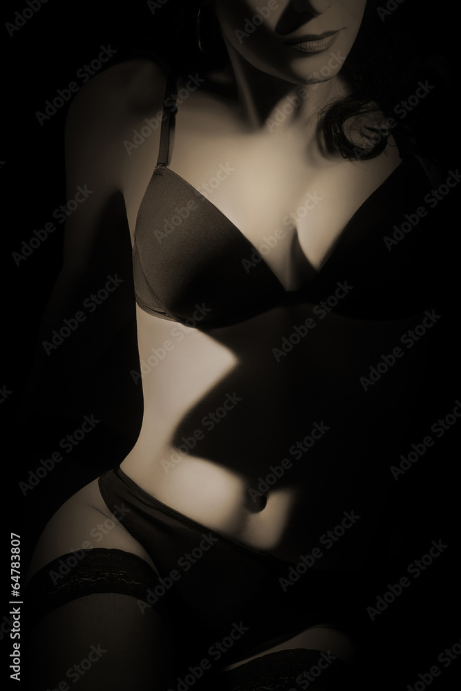 Naklejka premium Nude art. Erotic nude woman