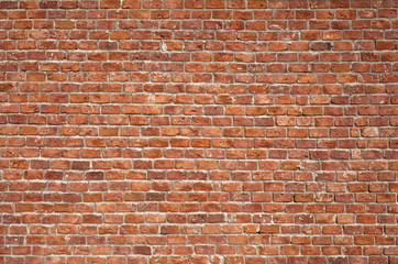 Poster Bakstenen muur Bruine baksteen muur structuur  © ellisia