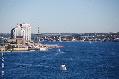White Boat Leaving Halifax Nova Scotia © dbvirago