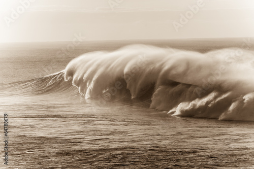 Wave Sepia Contrasts Crashing Water Spray #64788679