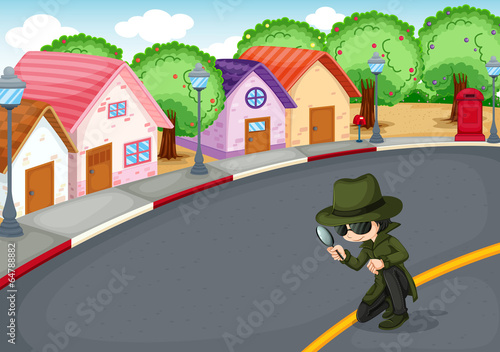A detective at the road