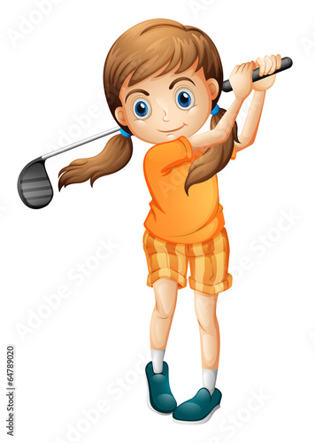 A young golf player