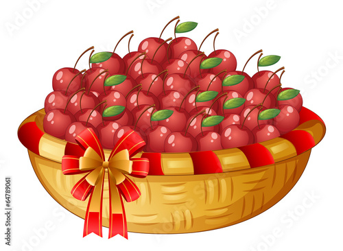 A basket of cherries