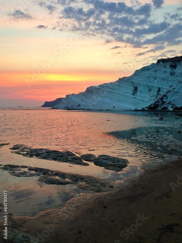 Fotografie Tramonto sulla scala dei Turchi