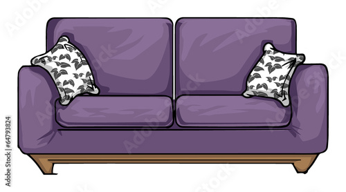 stylish purple couch