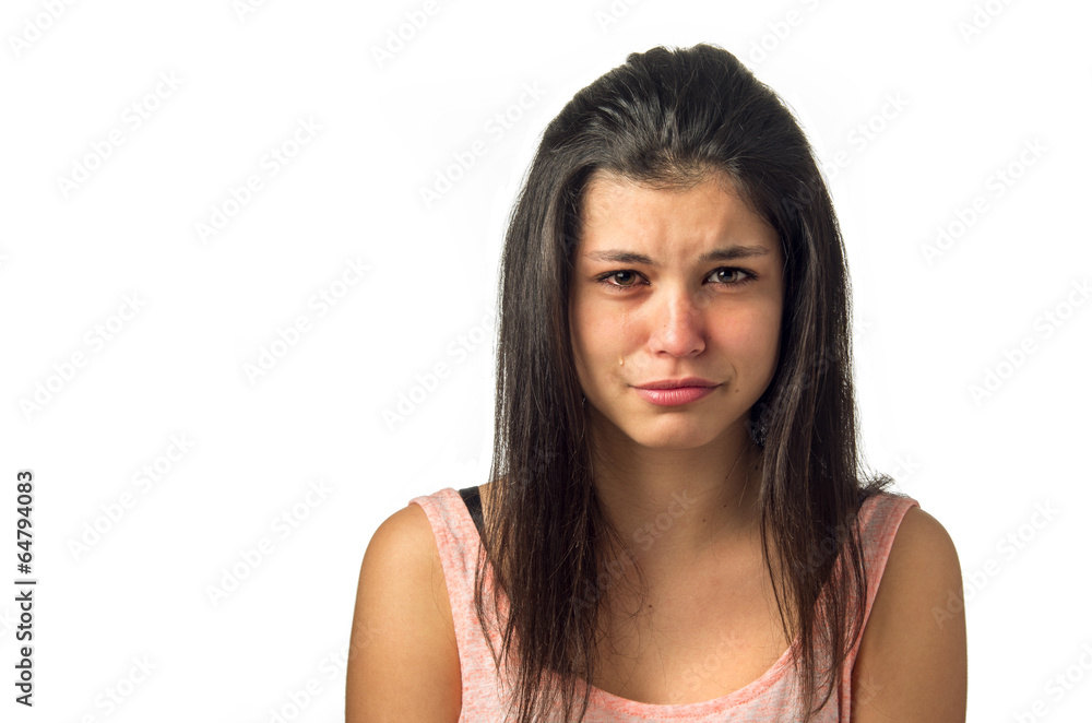 Naklejka premium Girl Crying