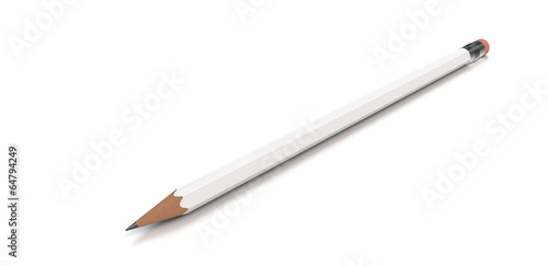 Bleistift isoliert auf weißem Hintergrund photo