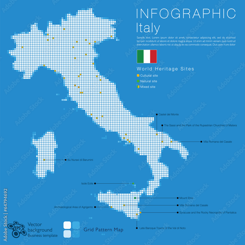 Infographics Italy Map