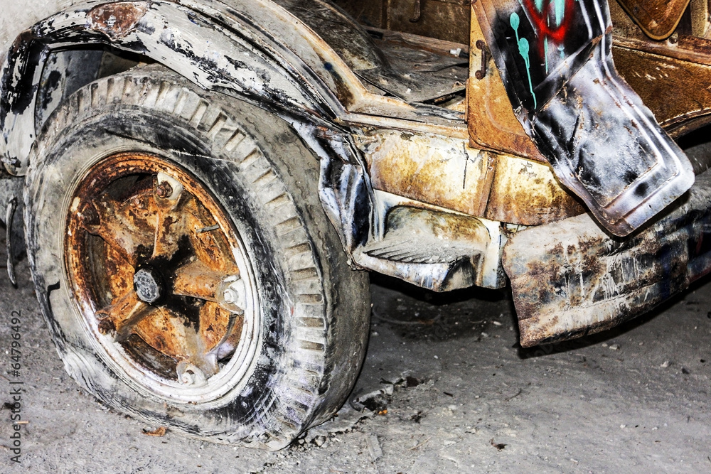 Fototapeta premium Abandoned truck detail