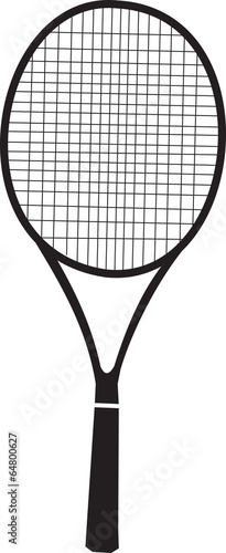 tennis racquet black silhouette