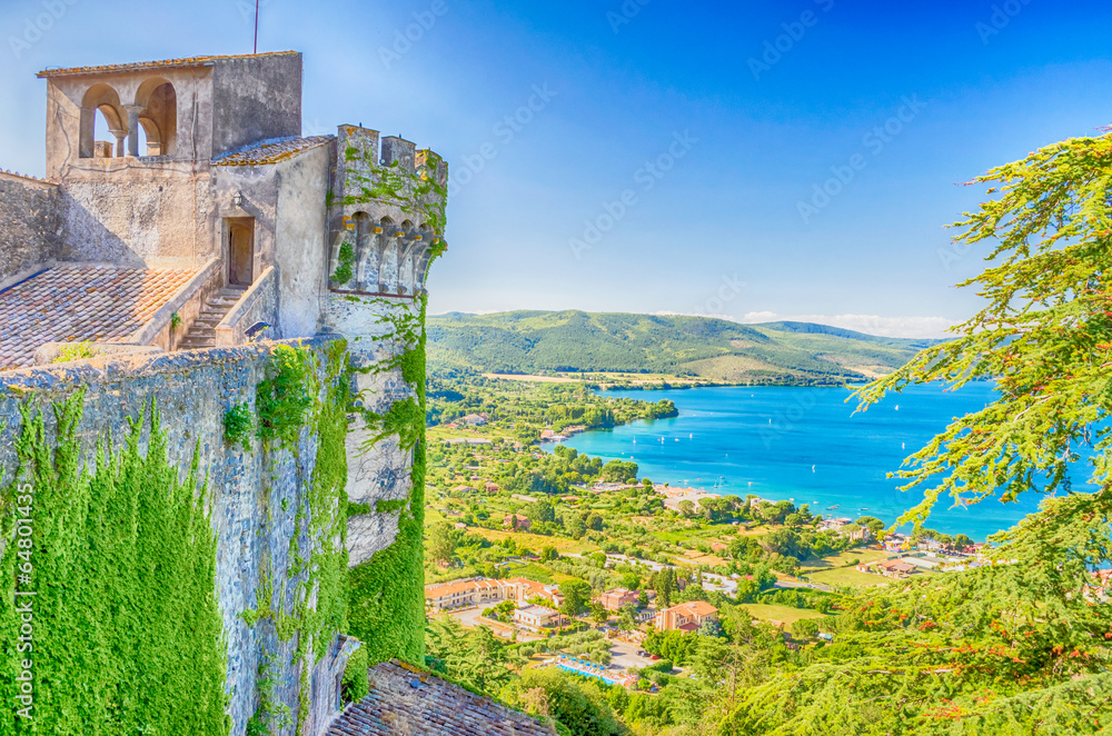 Fototapeta premium Bracciano Lake View from Odescalchi Castle