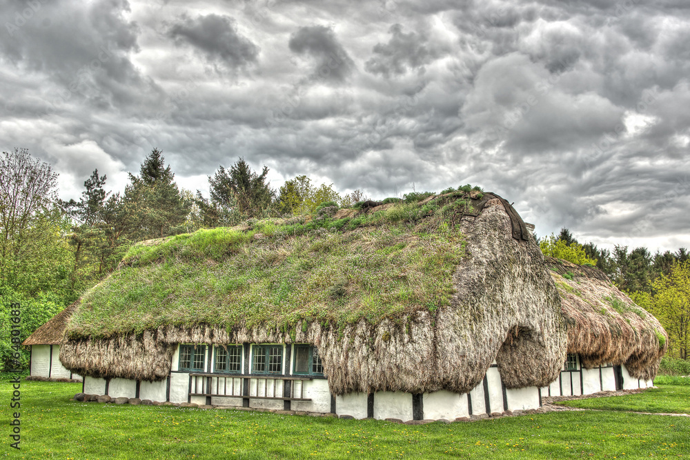 Fototapeta premium Old scandinavian farm in HDR