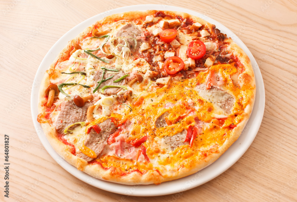 pizza on wood background pizza on wood background