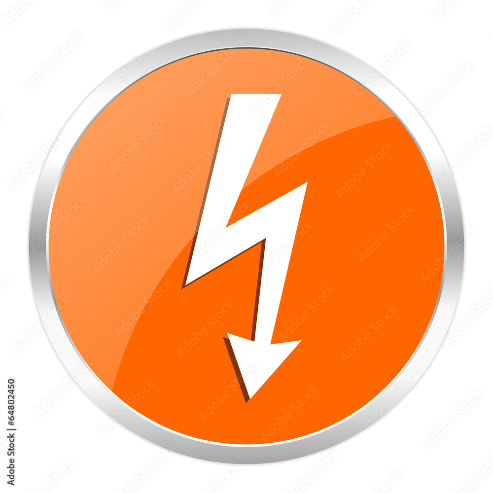 bolt orange glossy icon bolt orange glossy icon