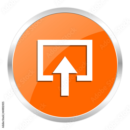 Free Download enter orange glossy icon - GFXLoad