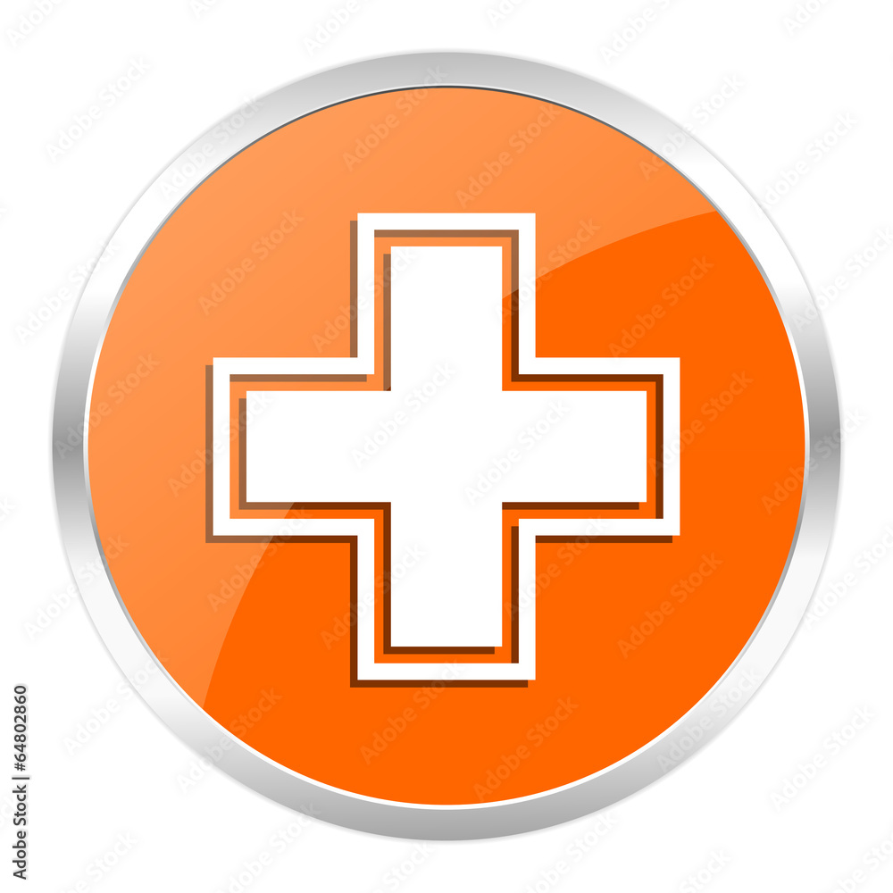 Obraz premium pharmacy orange glossy icon