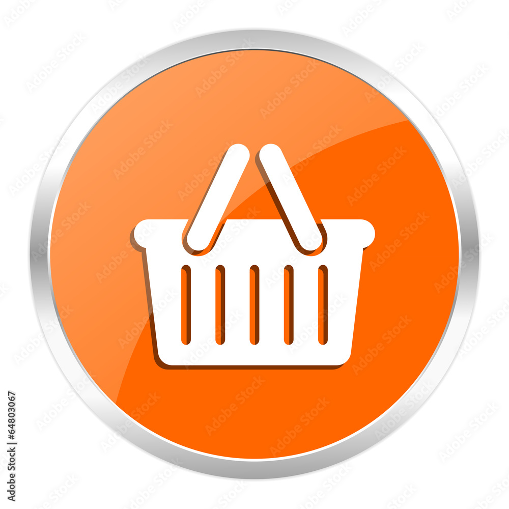 cart orange glossy icon cart orange glossy icon