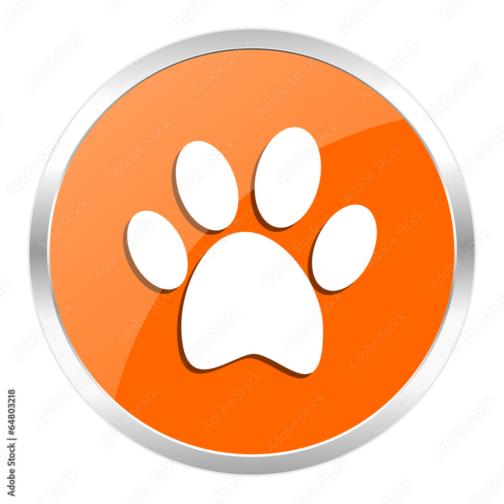Fototapeta premium foot orange glossy icon