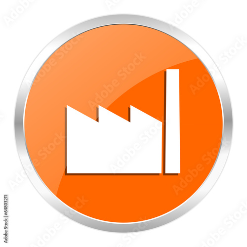 factory orange glossy icon