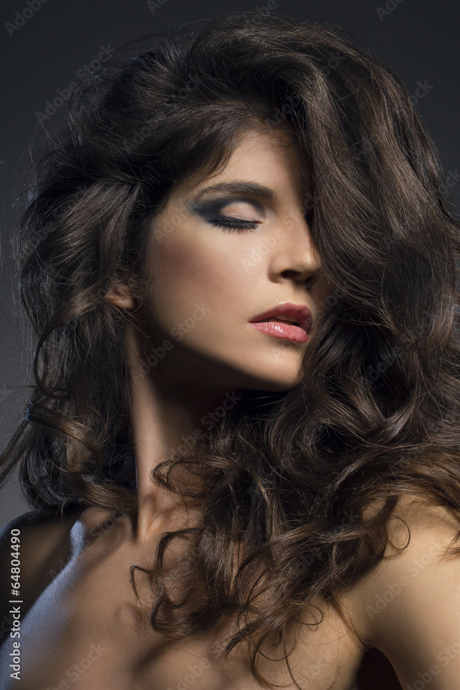 Fototapeta premium Model with hairstyle and makeup