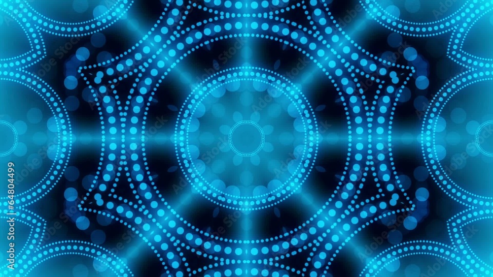 loop background, abstract kaleidoscope motion, blue loop background, abstract kaleidoscope motion, blue