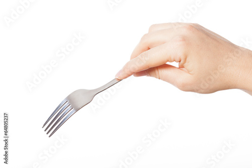 Hand with fork