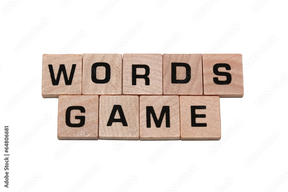 Phrase words game made with tiles Phrase words game made with tiles