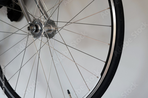 detail of bicycle wheel