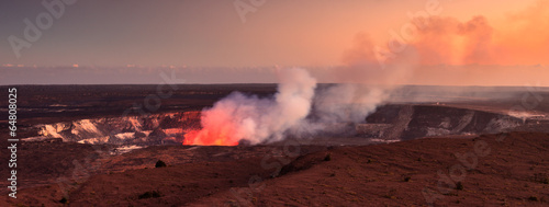 Active Halemaumau Crater At Sunset