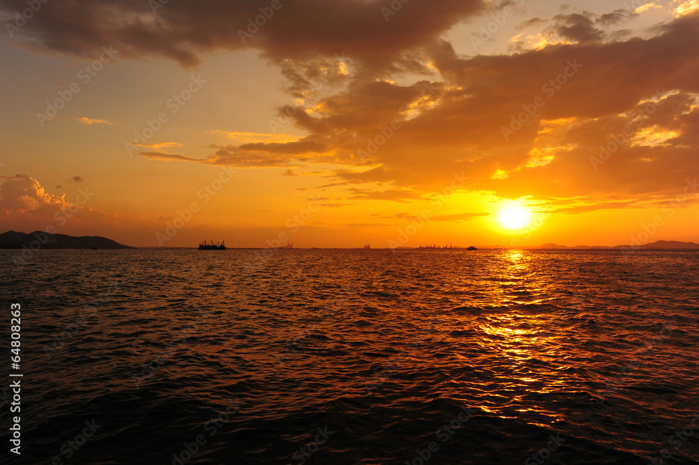 Obraz premium Sea Sunset and Cloudscape