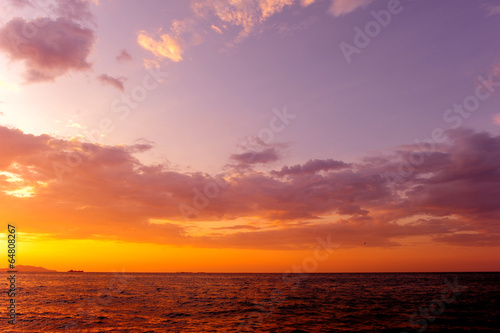 Fototapeta Naklejka Na Ścianę i Meble -  Sea Sunset and Cloudscape