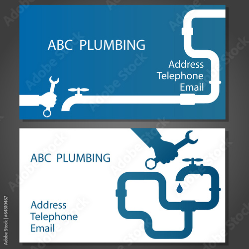 Business card for repair plumbing