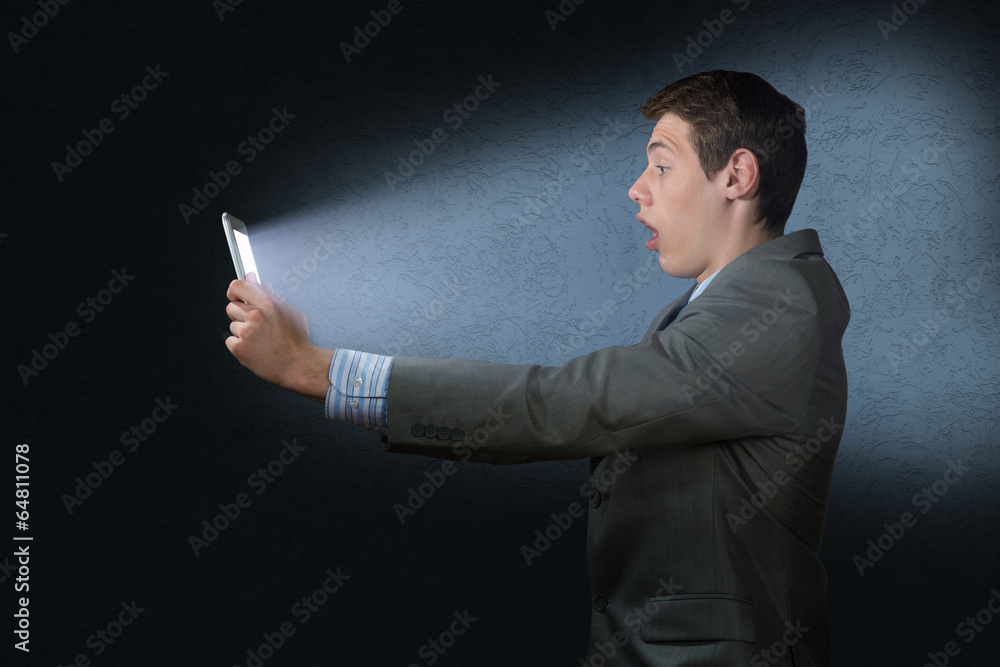 businessman with a tablet computer businessman with a tablet computer