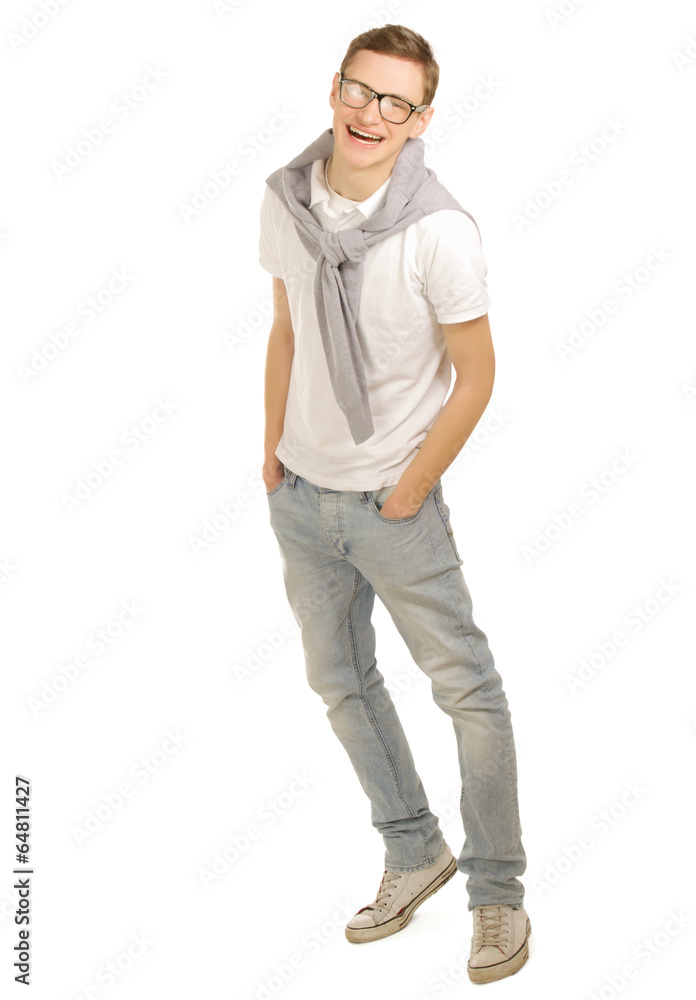 Portrait of a young man, isolated on white background Portrait of a young man, isolated on white background