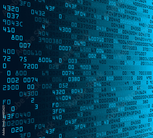 Blue security background with HEX-code