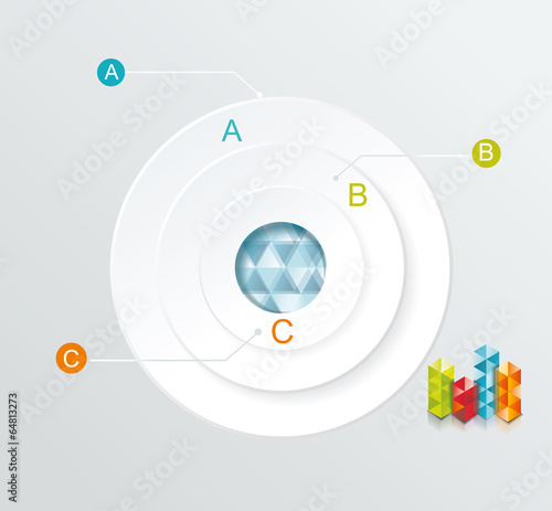 Fotografie Business Infographics circle style. Can be used for diagram, num