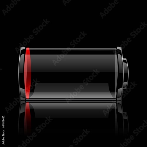 A discharged battery