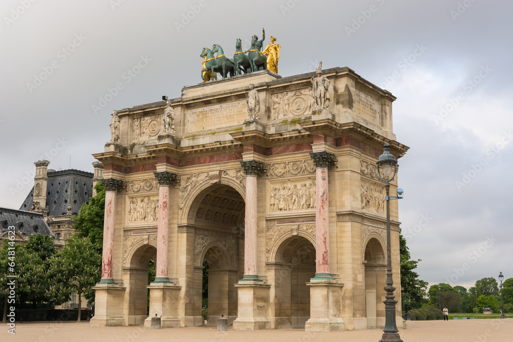 Obraz premium Arc de Triomphe du Carrousel in Paris, France