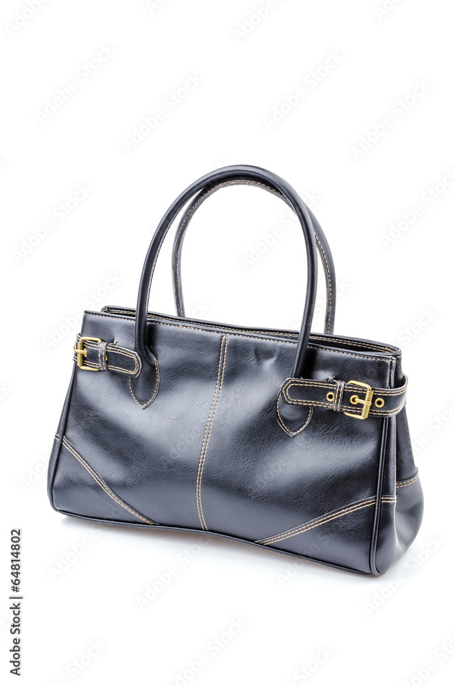 Woman leather bag isolated white background Woman leather bag isolated white background