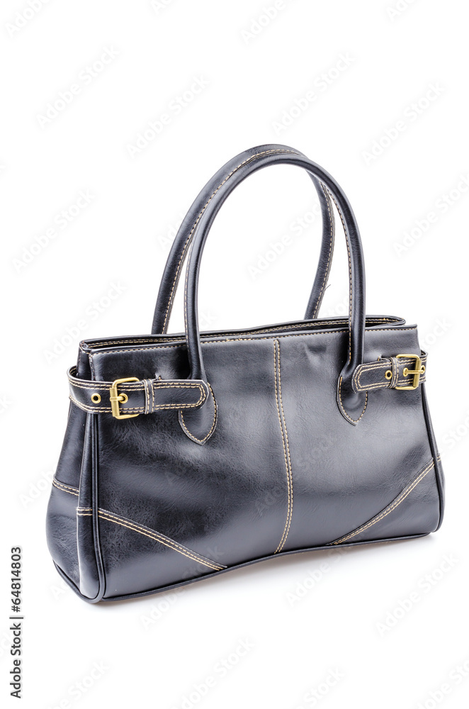 Woman leather bag isolated white background Woman leather bag isolated white background